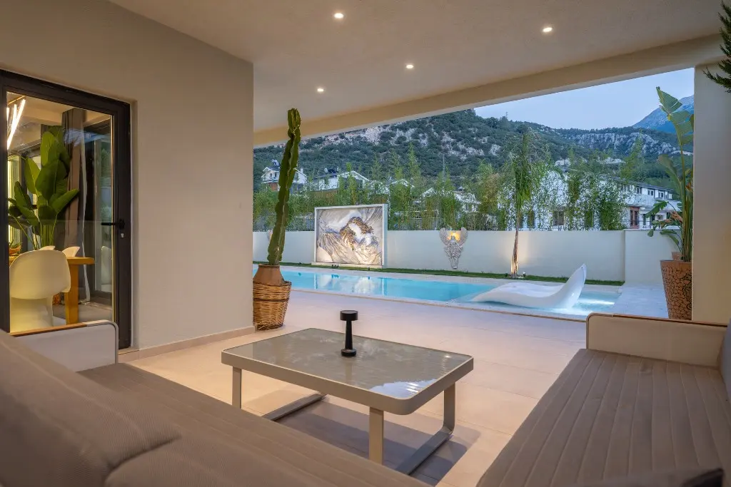 Shaded terrace